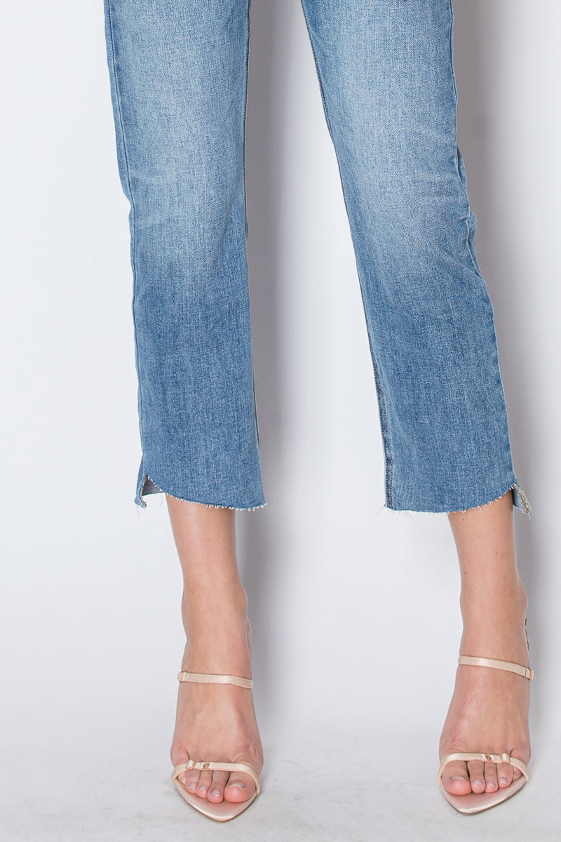 Cecilia "Tummy Control" High Rise Slim Straight Jeans
