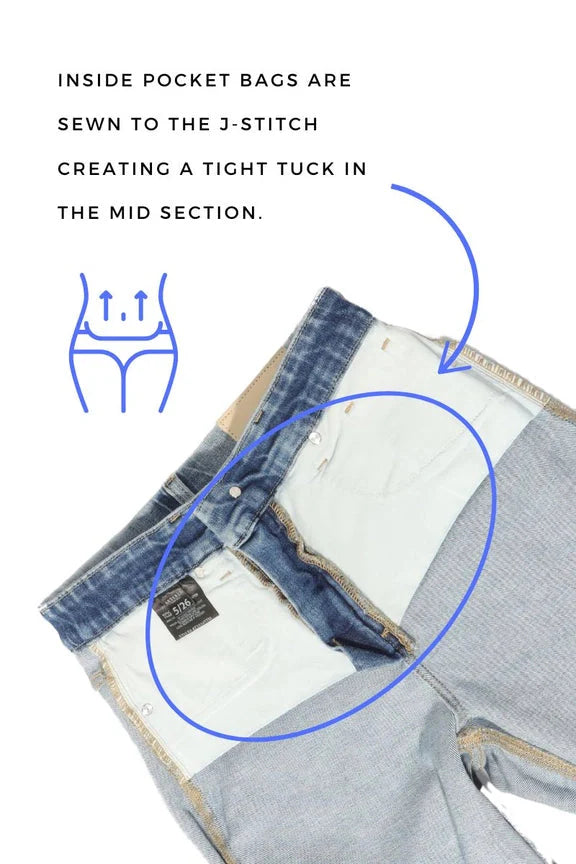 Zephyra "Tummy Control" High Rise Stretch Cropped Jeans