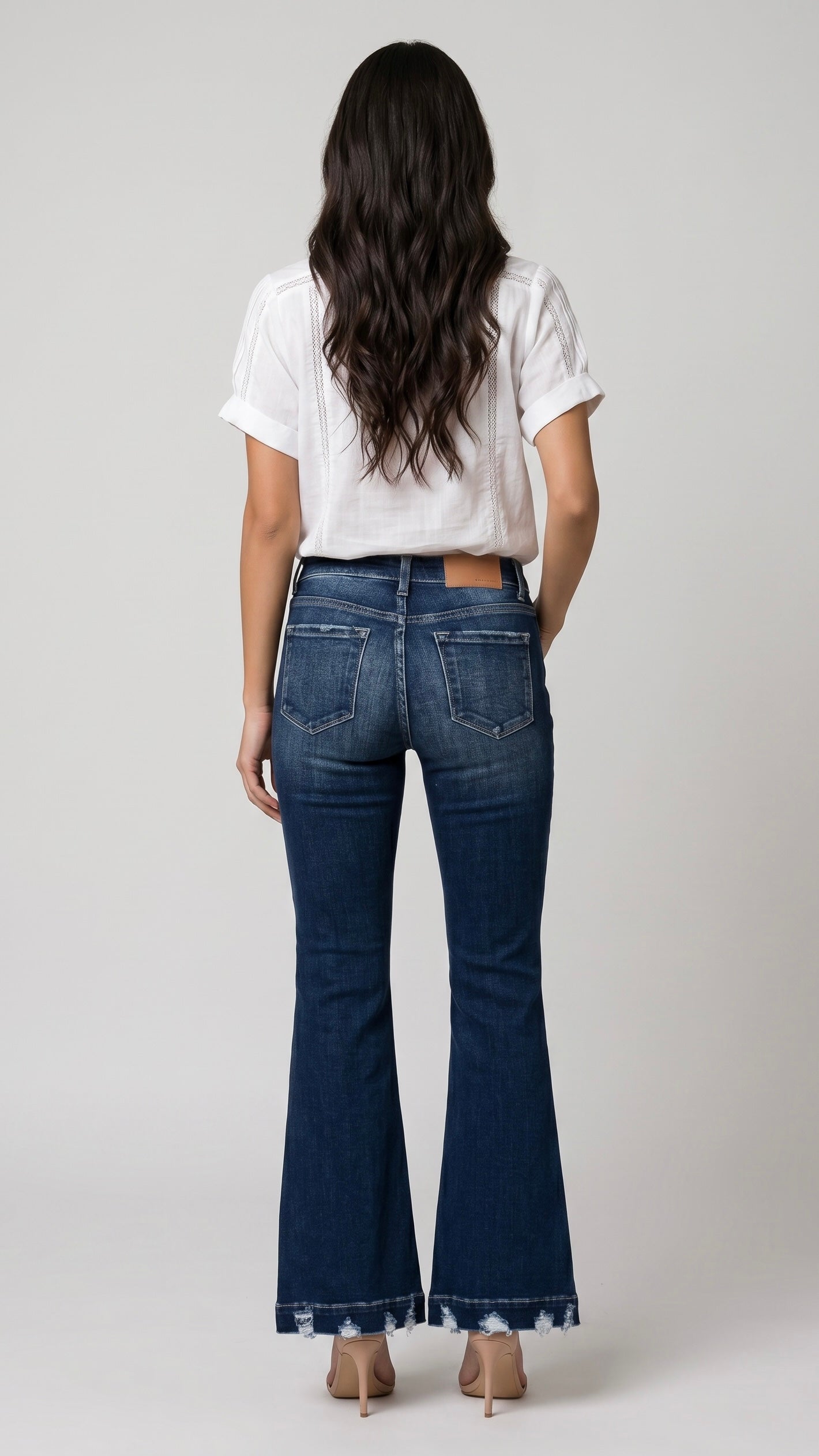 Mia Mid Rise Super Flare Jeans
