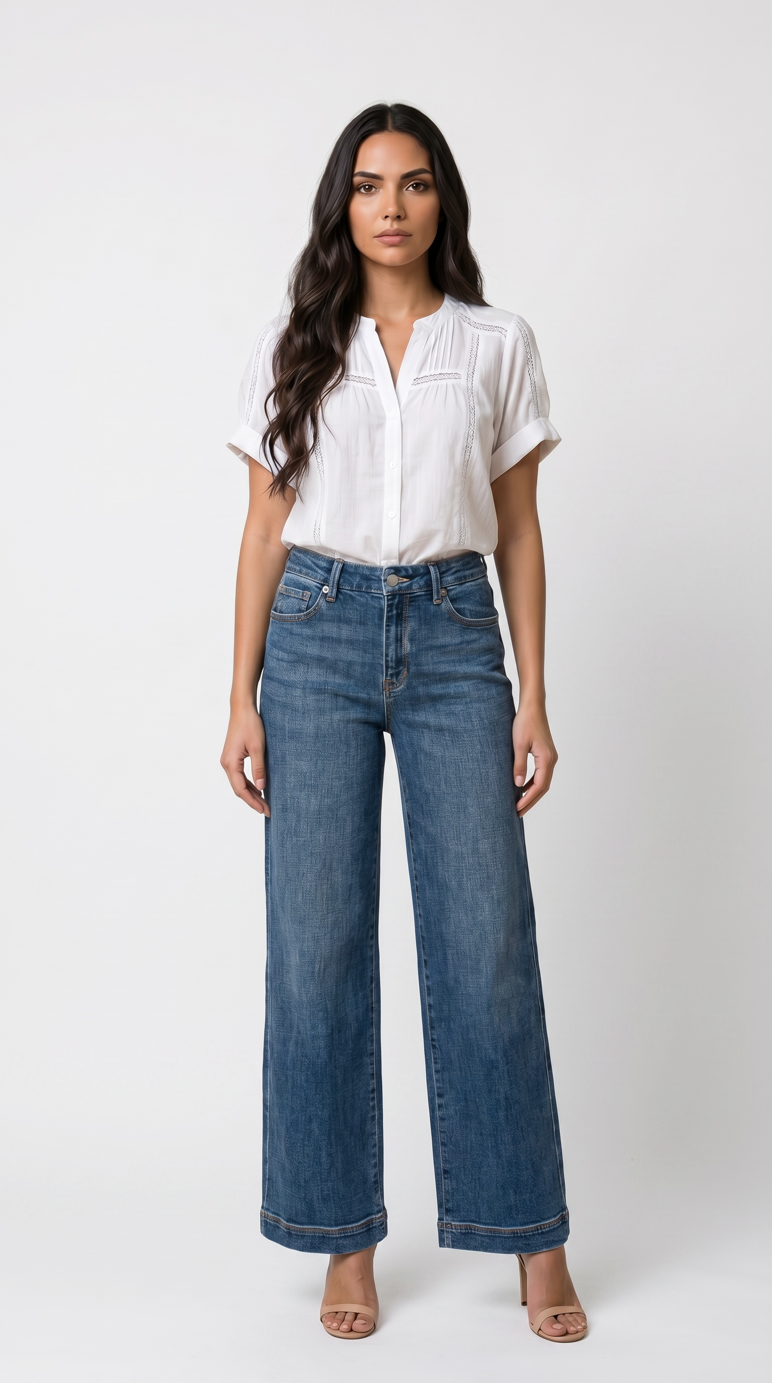 Genevieve Relaxed High Rise Palazzo Jeans
