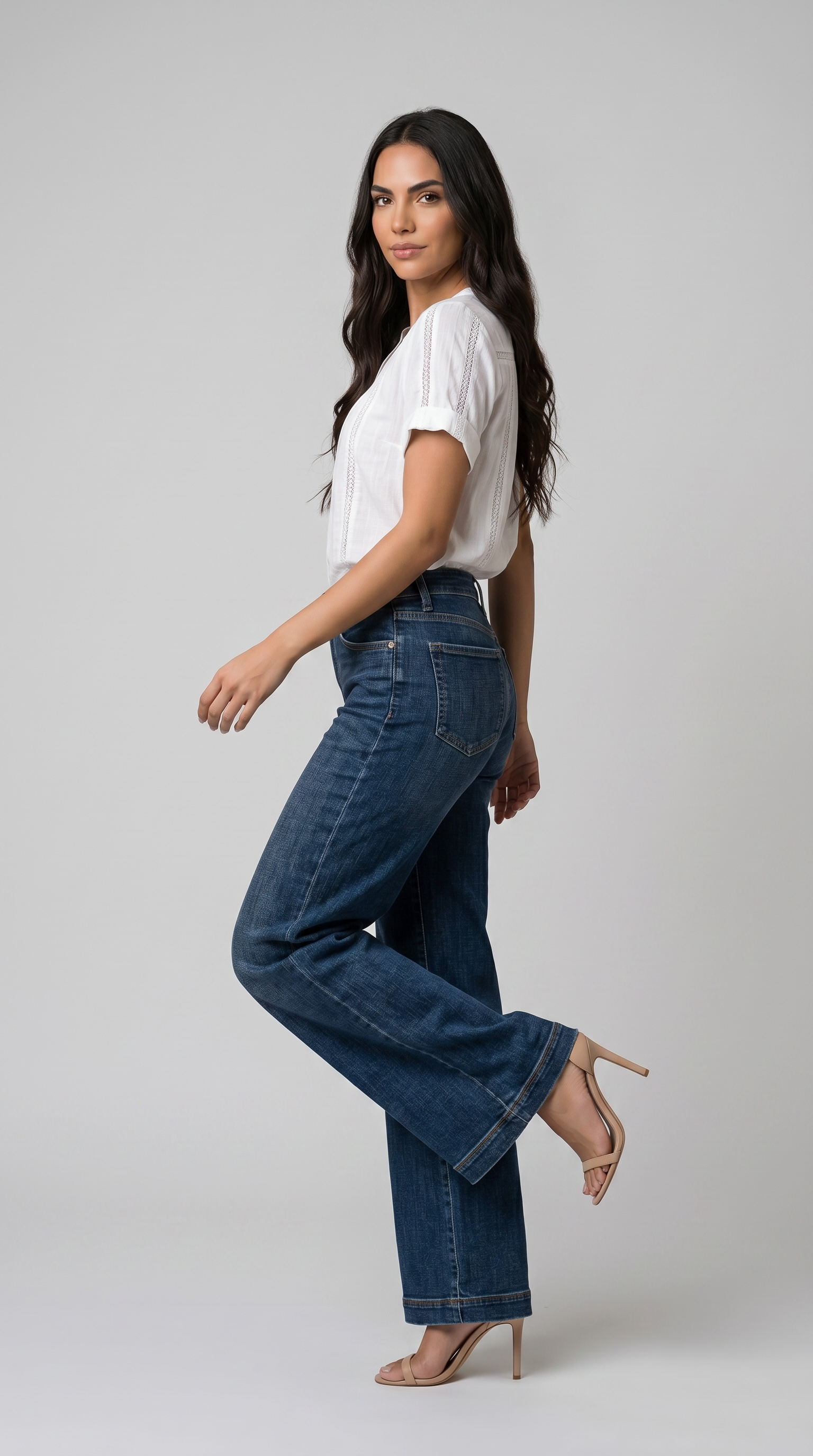 Genevieve Relaxed High Rise Palazzo Jeans