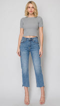 Cecilia "Tummy Control" High Rise Slim Straight Jeans