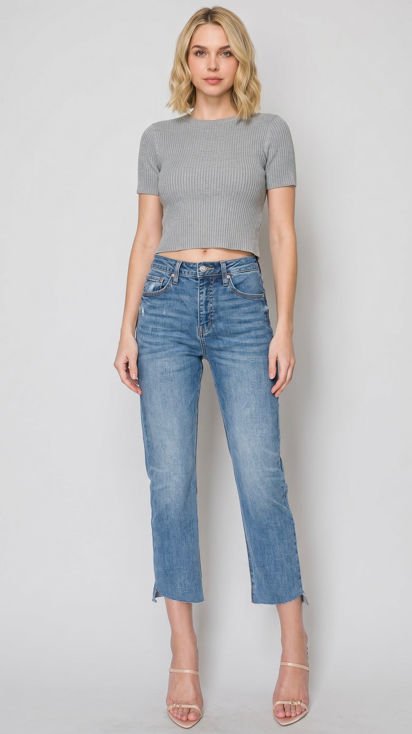 Cecilia "Tummy Control" High Rise Slim Straight Jeans