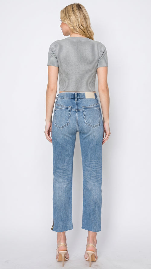 Cecilia "Tummy Control" High Rise Slim Straight Jeans