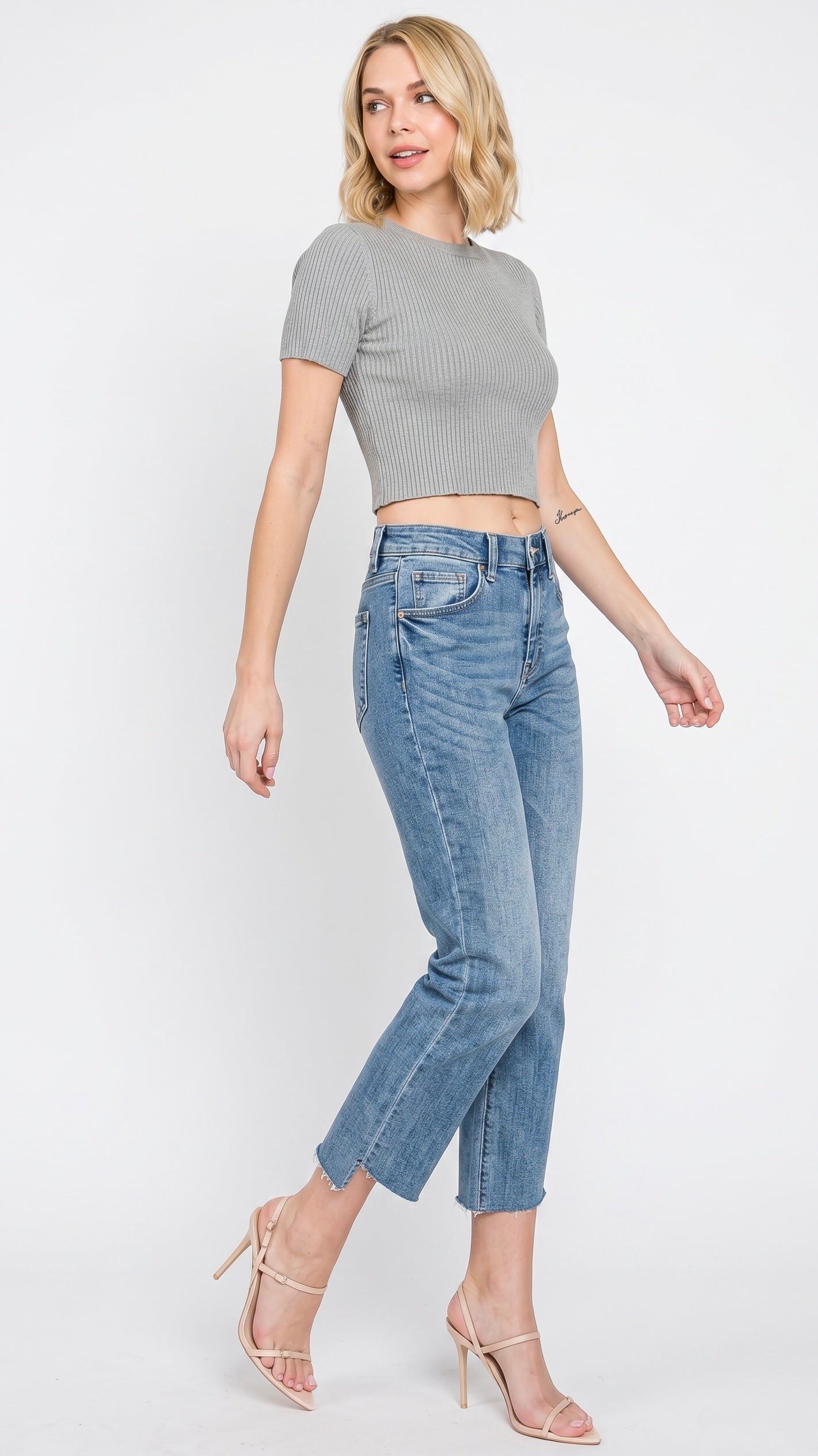 Cecilia "Tummy Control" High Rise Slim Straight Jeans