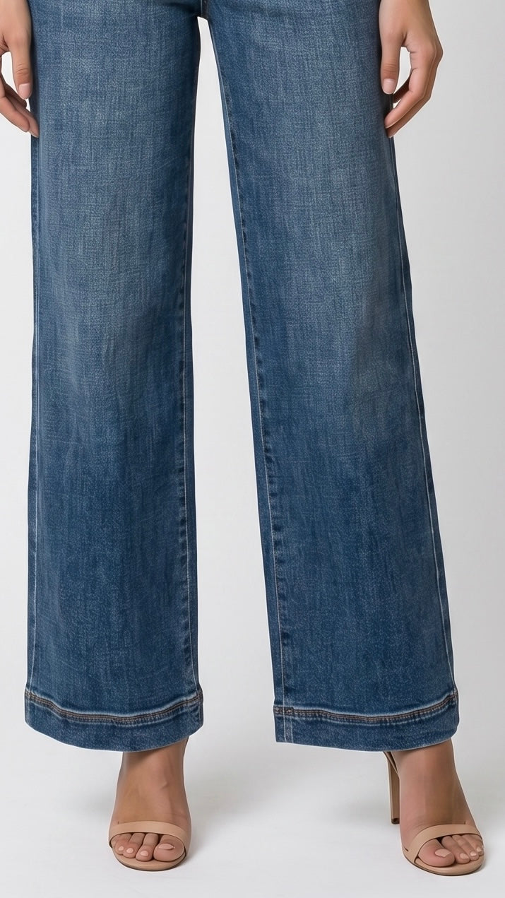 Genevieve Relaxed High Rise Palazzo Jeans