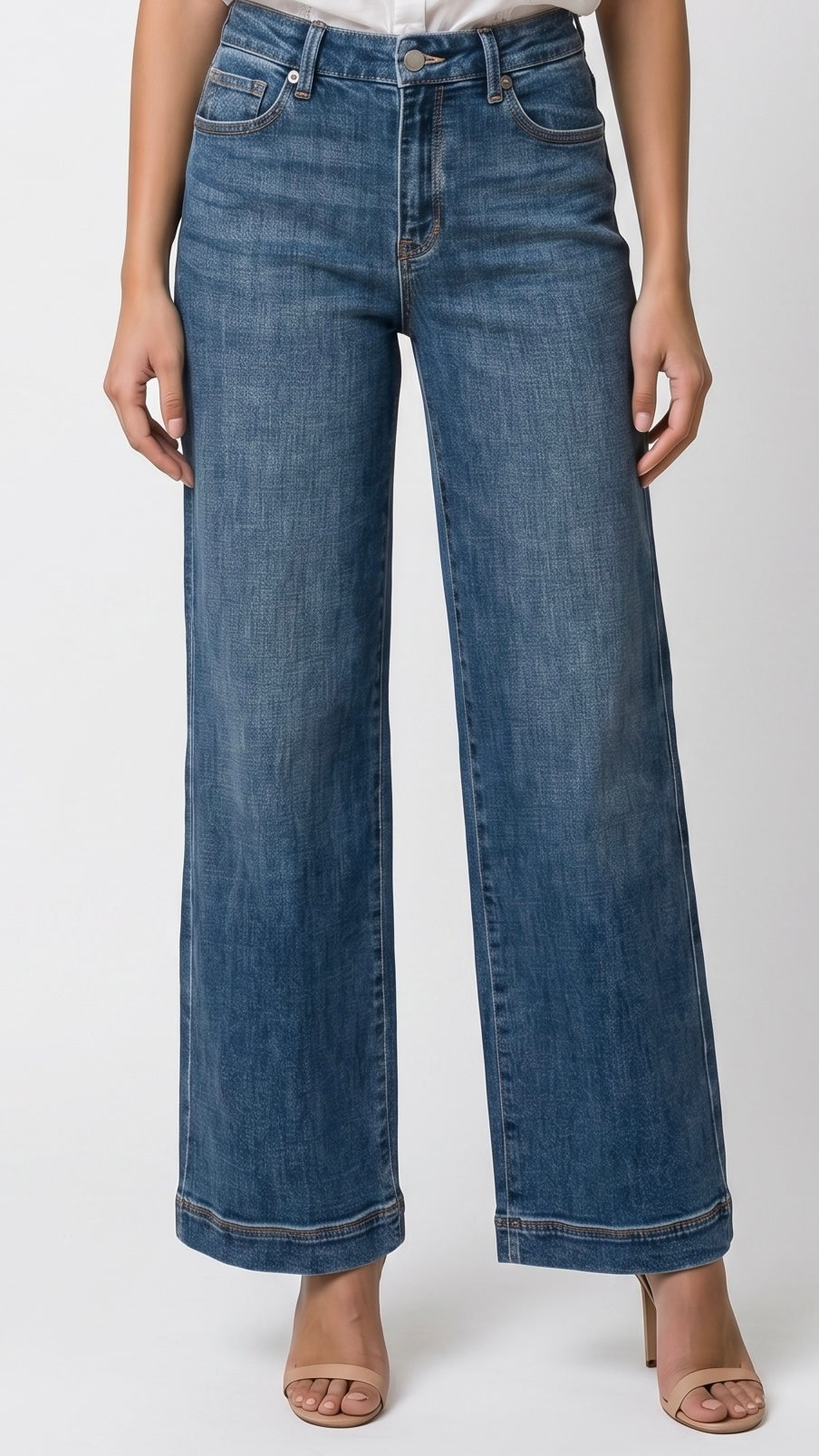 Genevieve Relaxed High Rise Palazzo Jeans