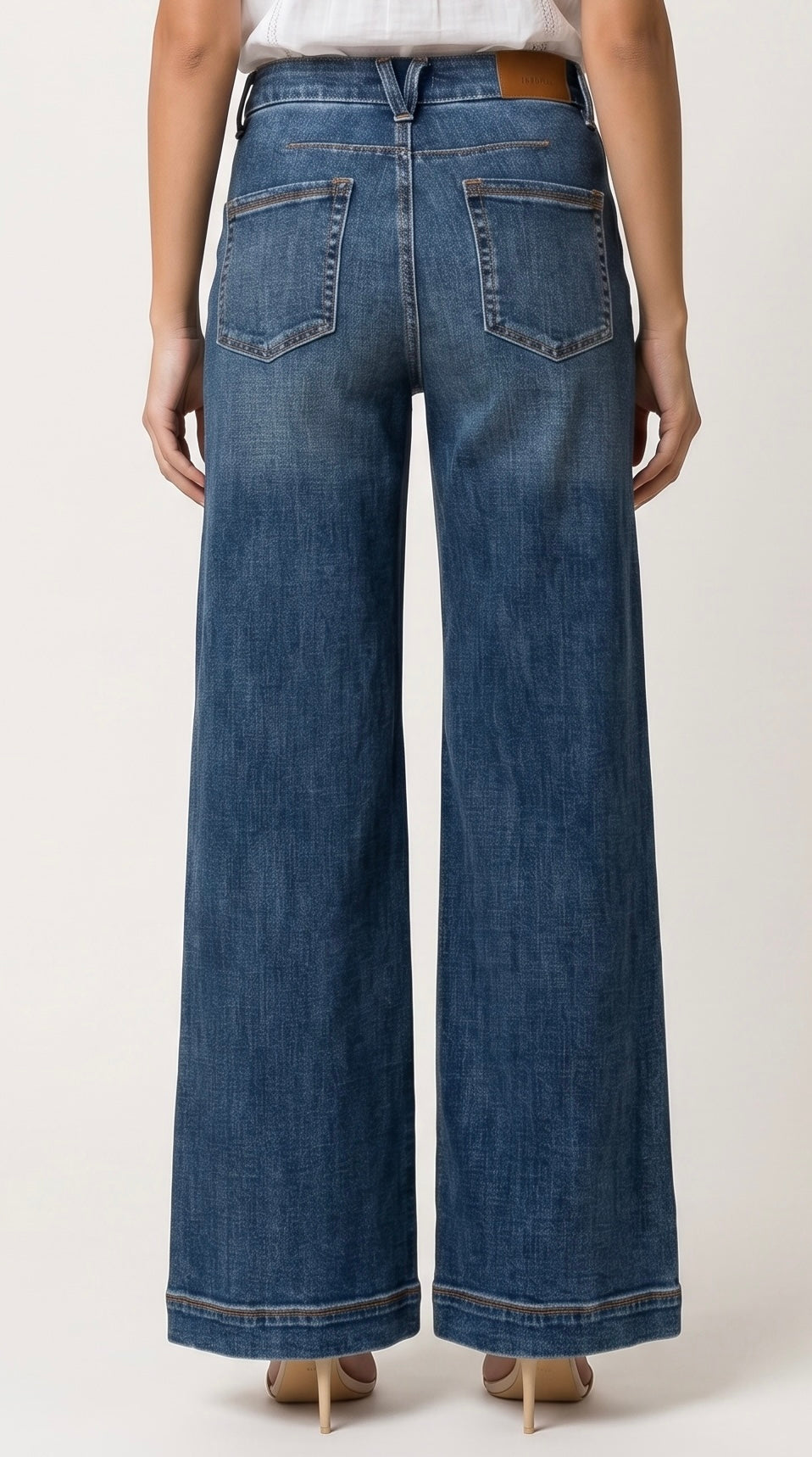 Genevieve Relaxed High Rise Palazzo Jeans