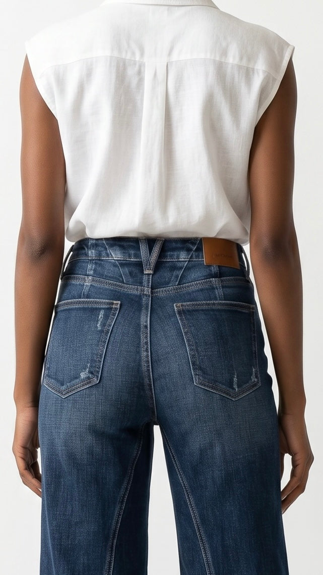 Hybrid Ultra Stretch High Rise Relaxed Flare Jeans