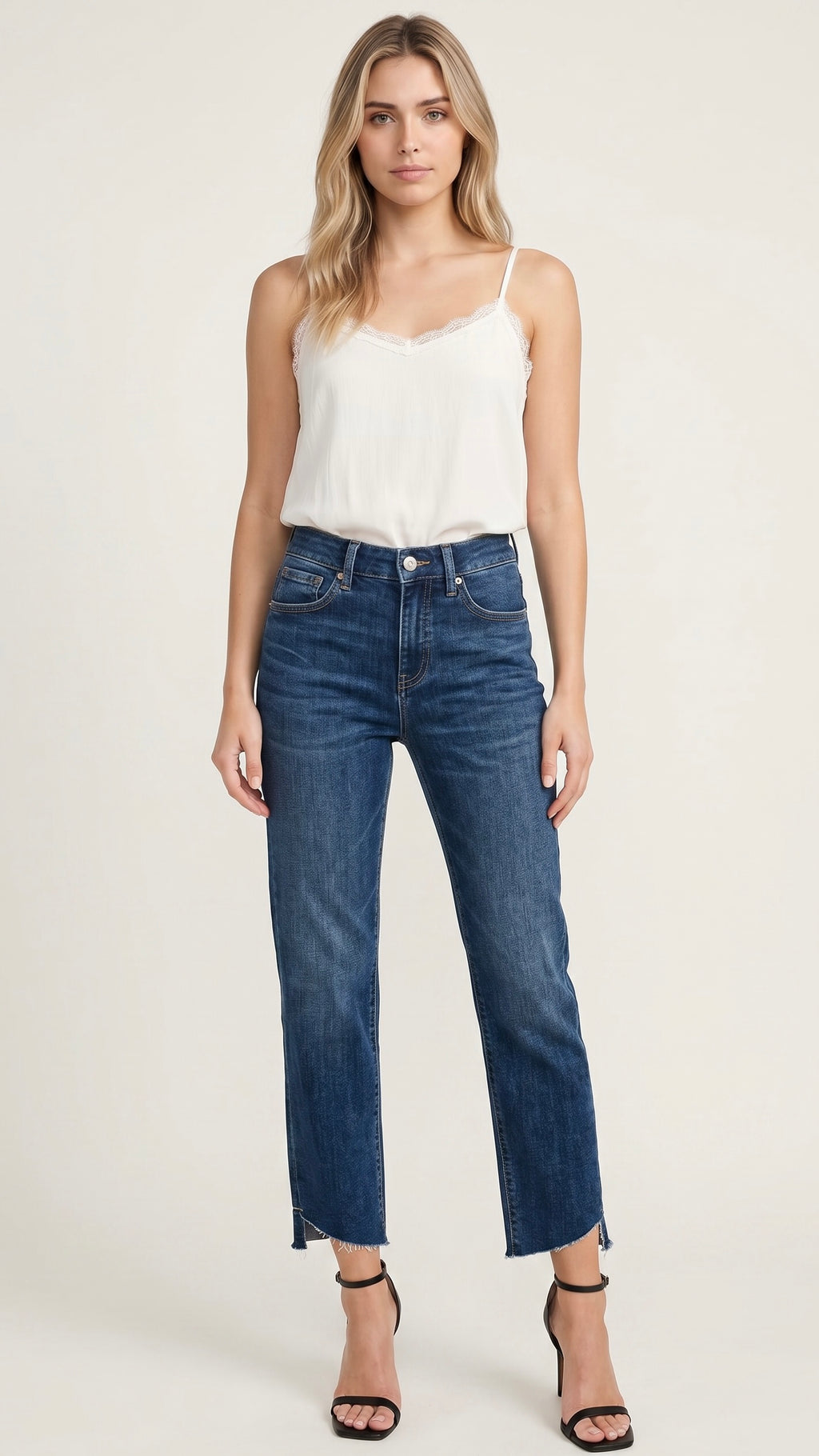 Francesca High Rise "Tummy Control" Straight Jeans