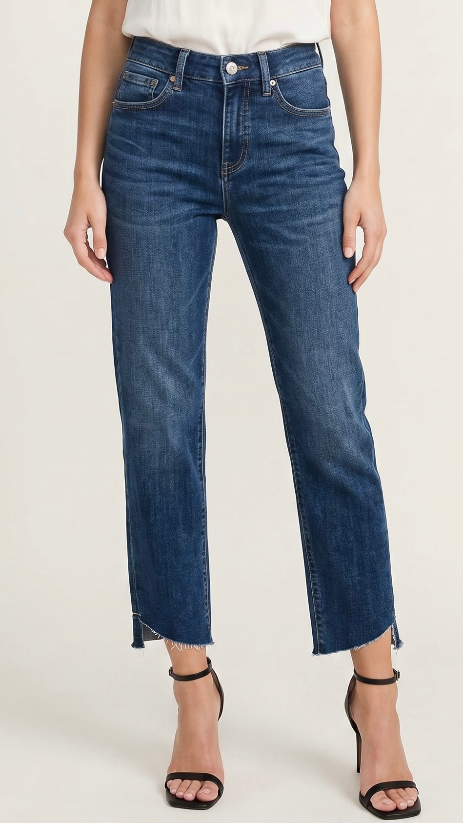 Francesca High Rise "Tummy Control" Straight Jeans