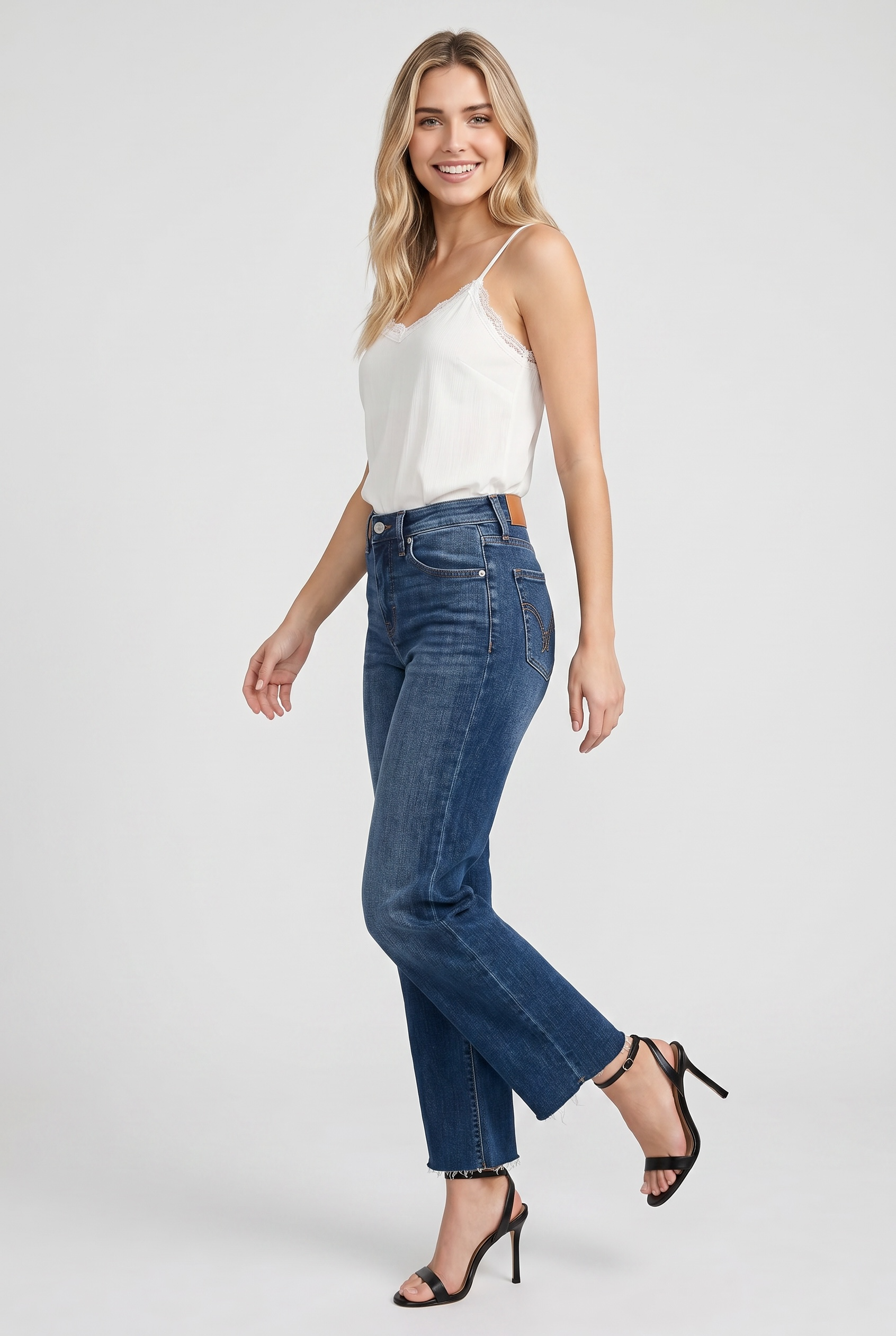 Francesca High Rise "Tummy Control" Straight Jeans