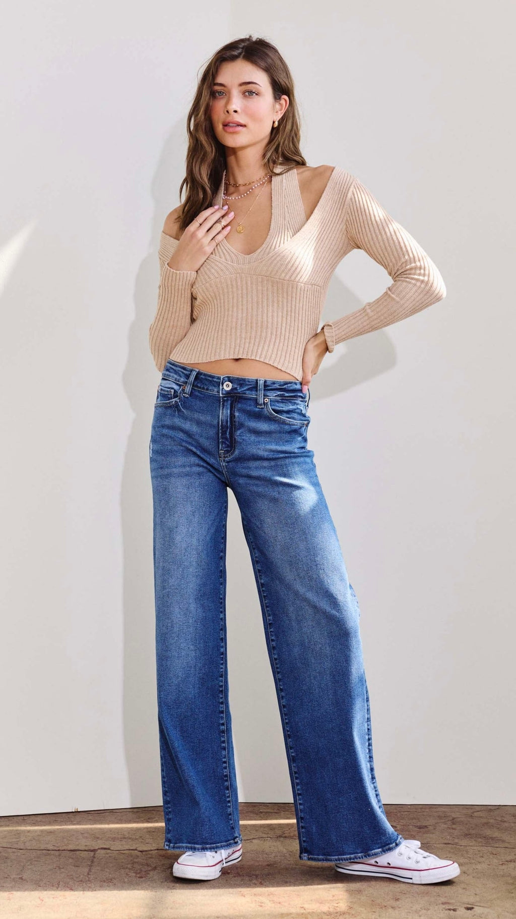 High Rise Relaxed Wide Leg Jeans