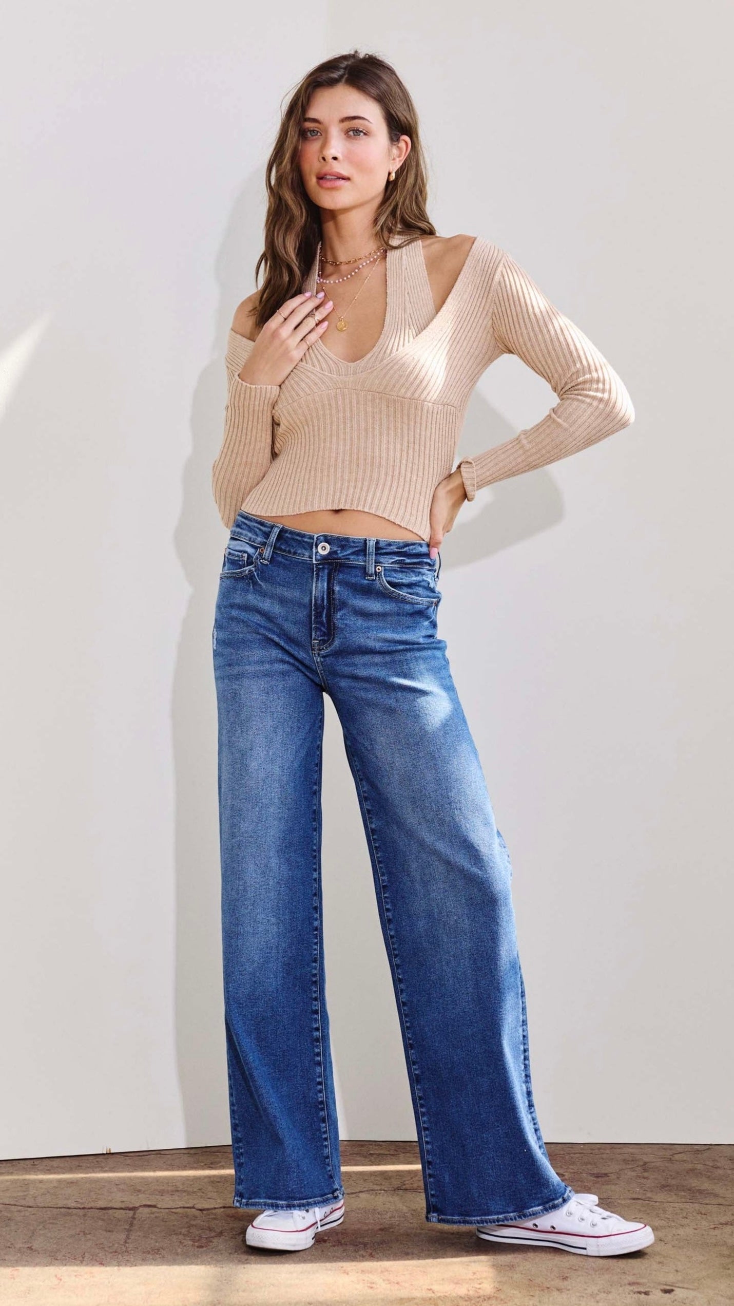 High Rise Relaxed Wide Leg Jeans