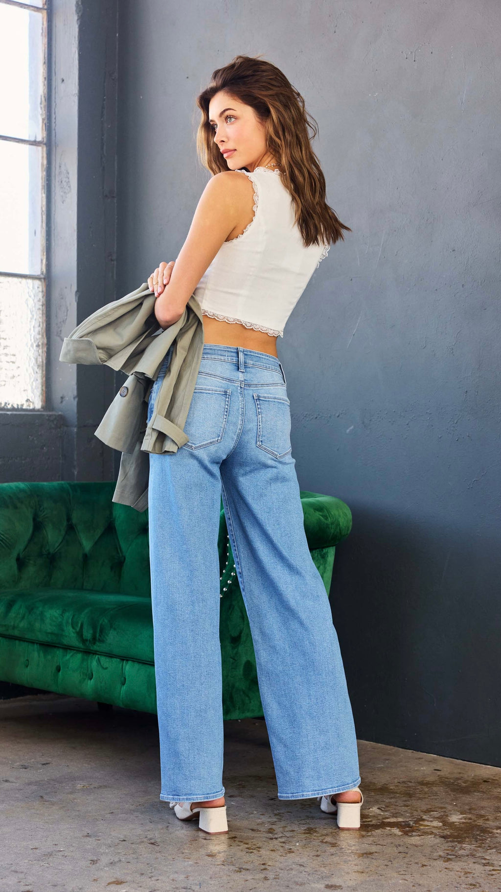 High Rise Relaxed Wide Leg Jeans