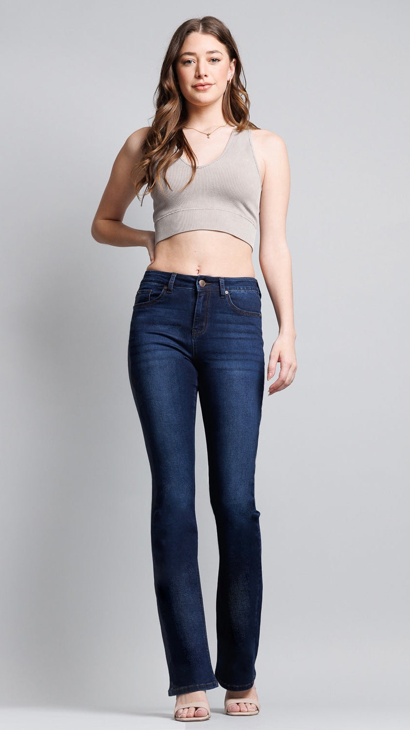High Rise 5-Pocket Bootcut Jeans
