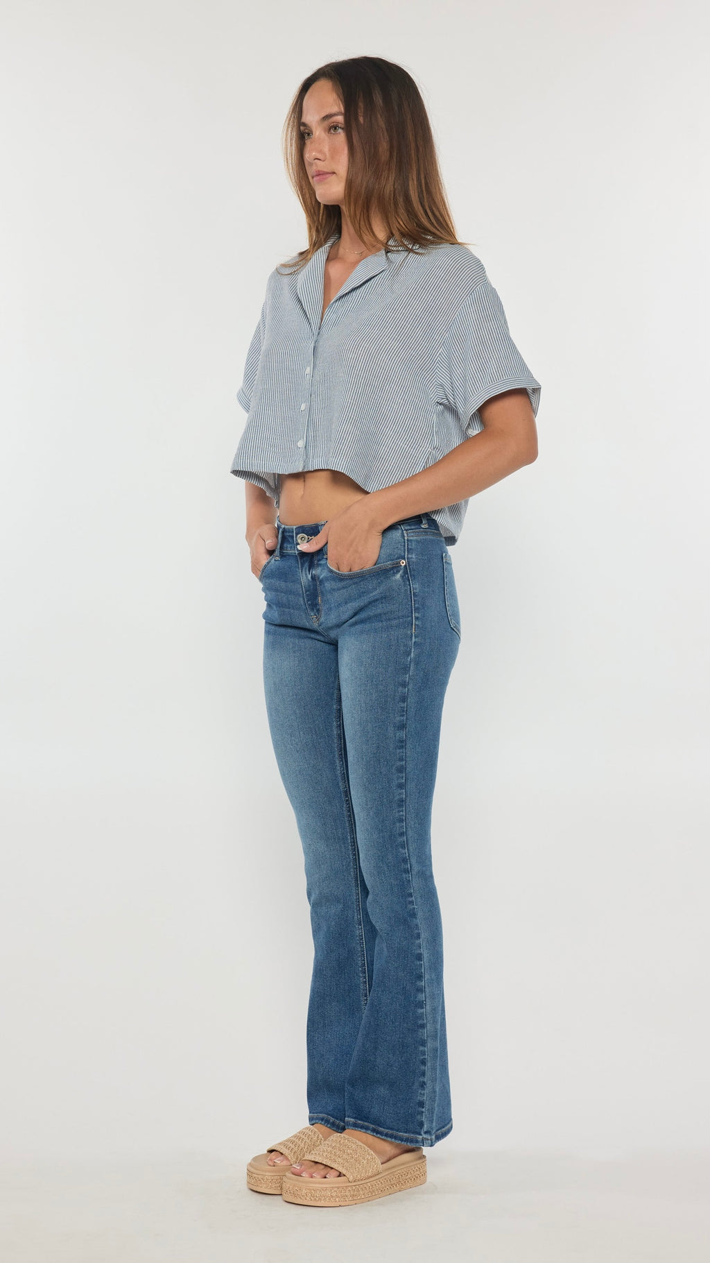 Mid Rise Bootcut Jeans