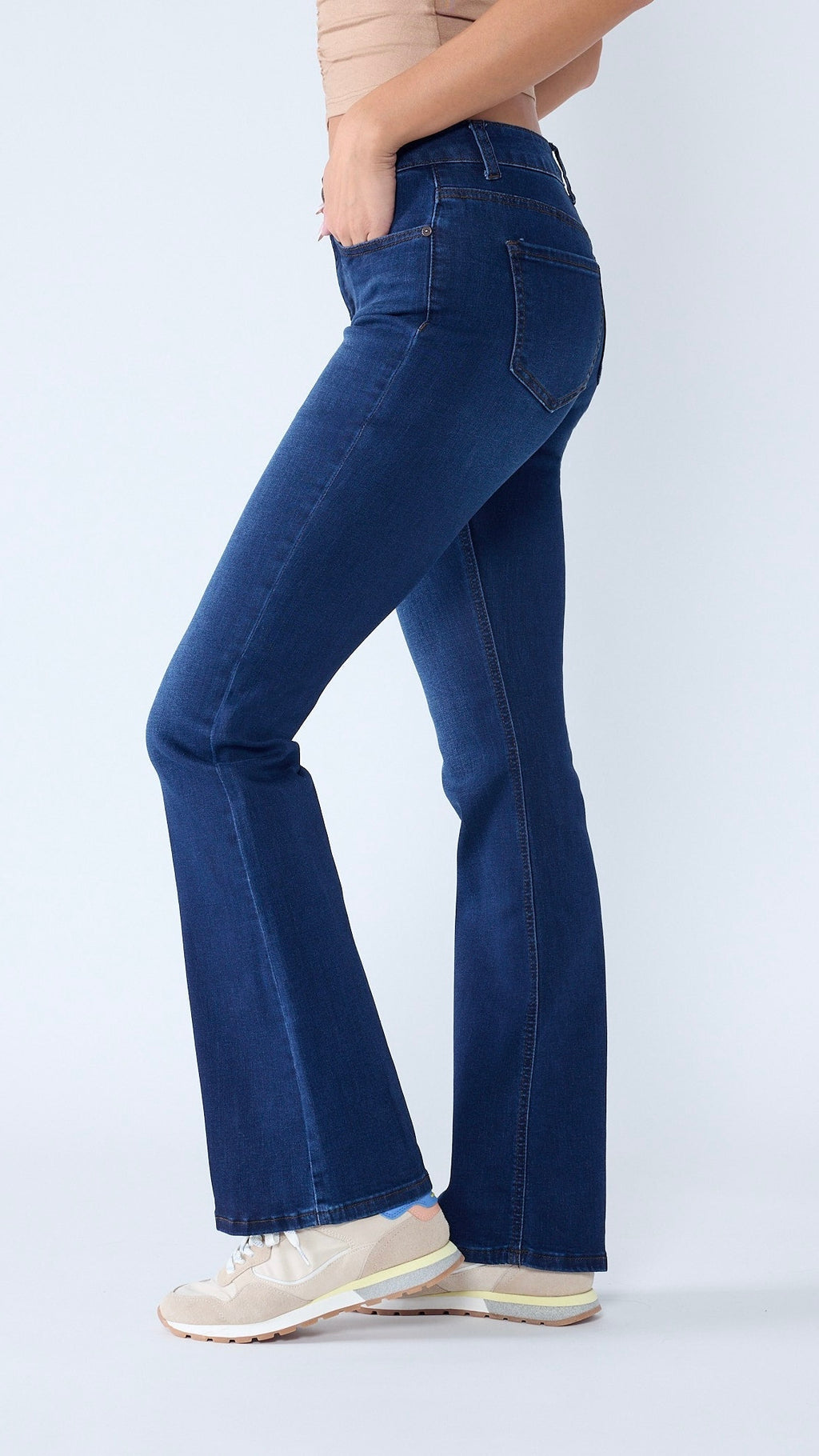 High Rise 5-Pocket Bootcut Jeans