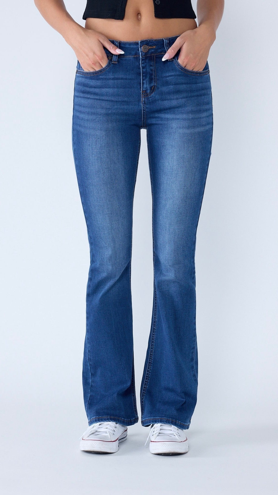 High Rise 5-Pocket Bootcut Jeans