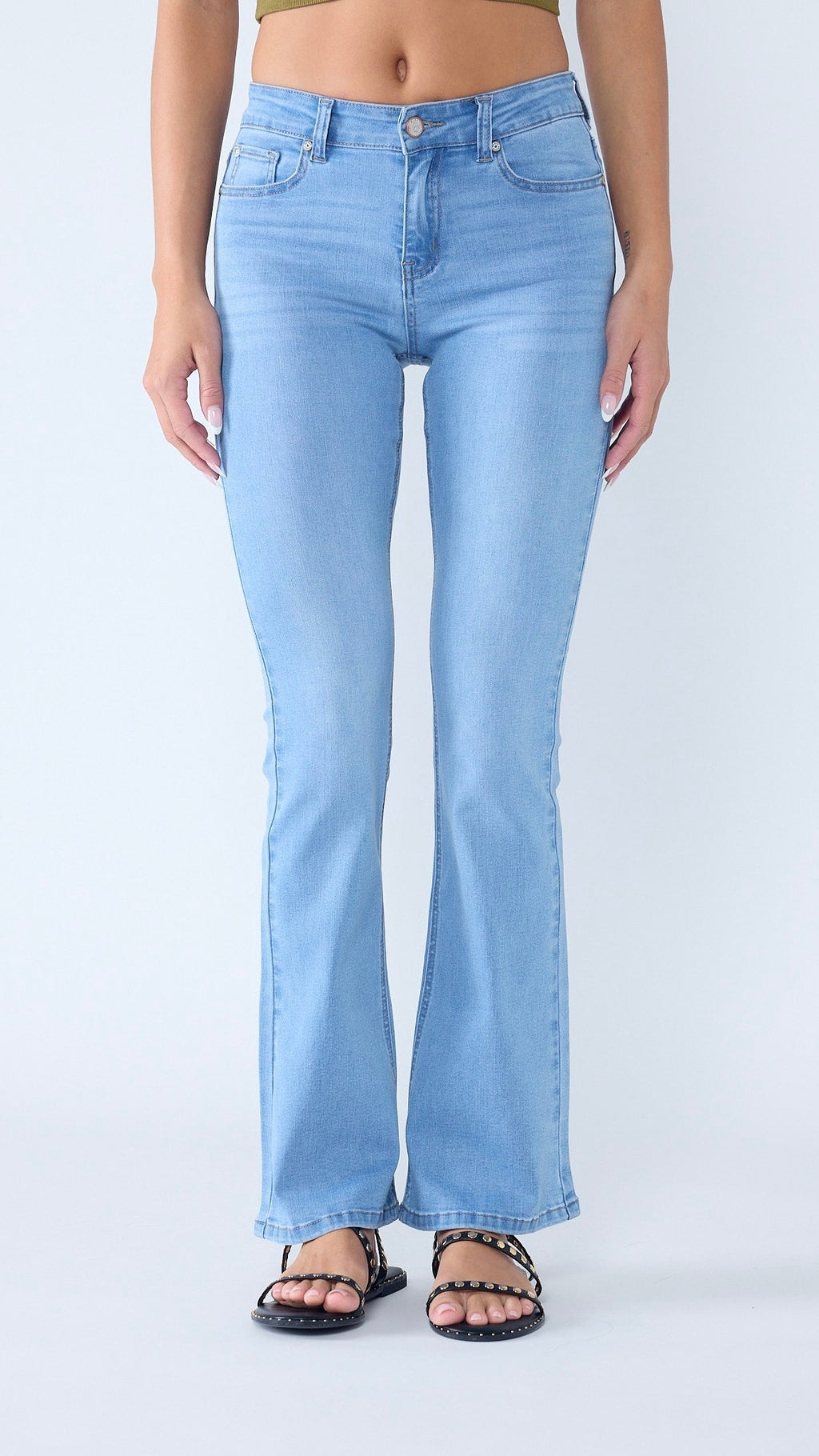 High Rise 5-Pocket Bootcut Jeans