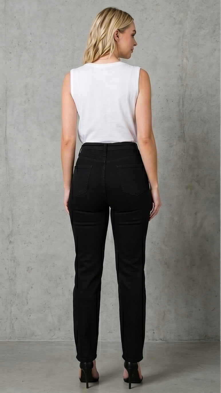 Vintage High Waisted Black Mom Jeans