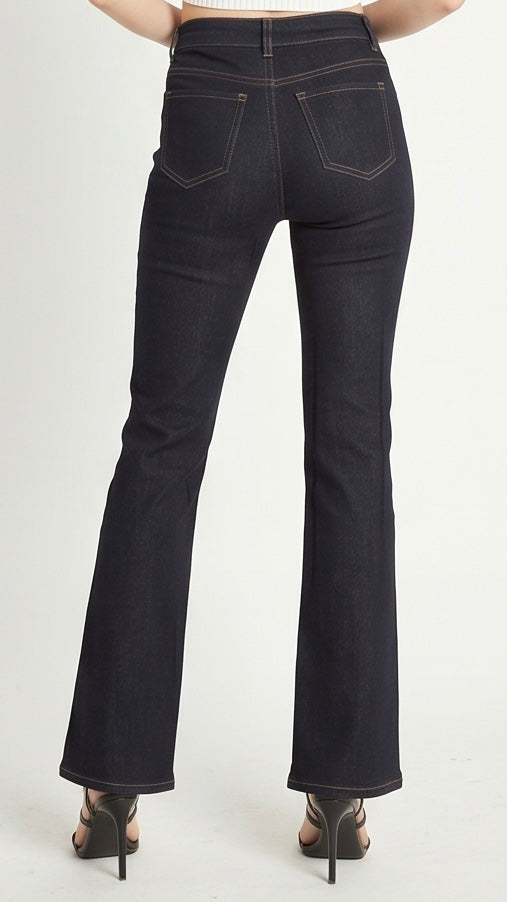 Dark Denim Basic 5-pocket Bootcut Jeans