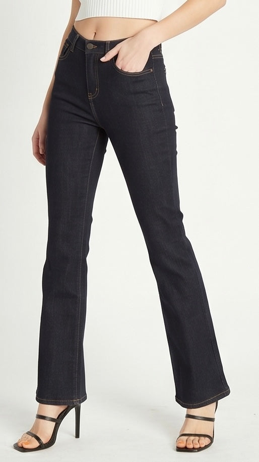 Dark Denim Basic 5-pocket Bootcut Jeans