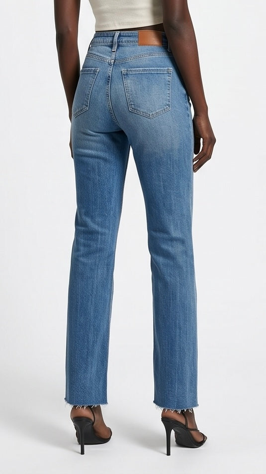 High Rise Crossover Flare Jeans