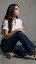 Mia Mid Rise Super Flare Jeans