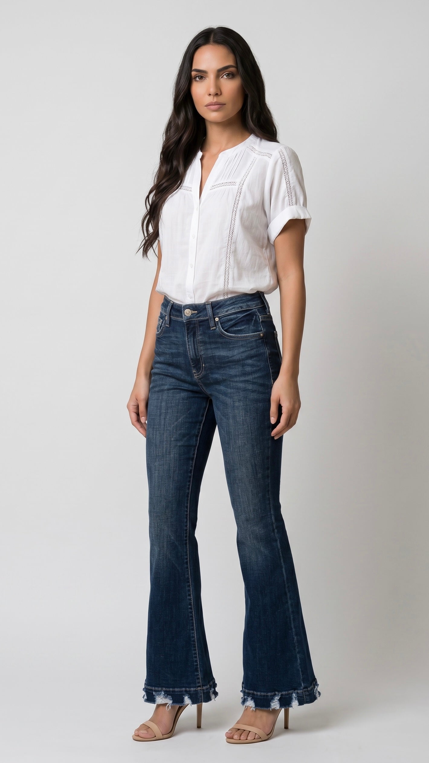 Mia Mid Rise Super Flare Jeans