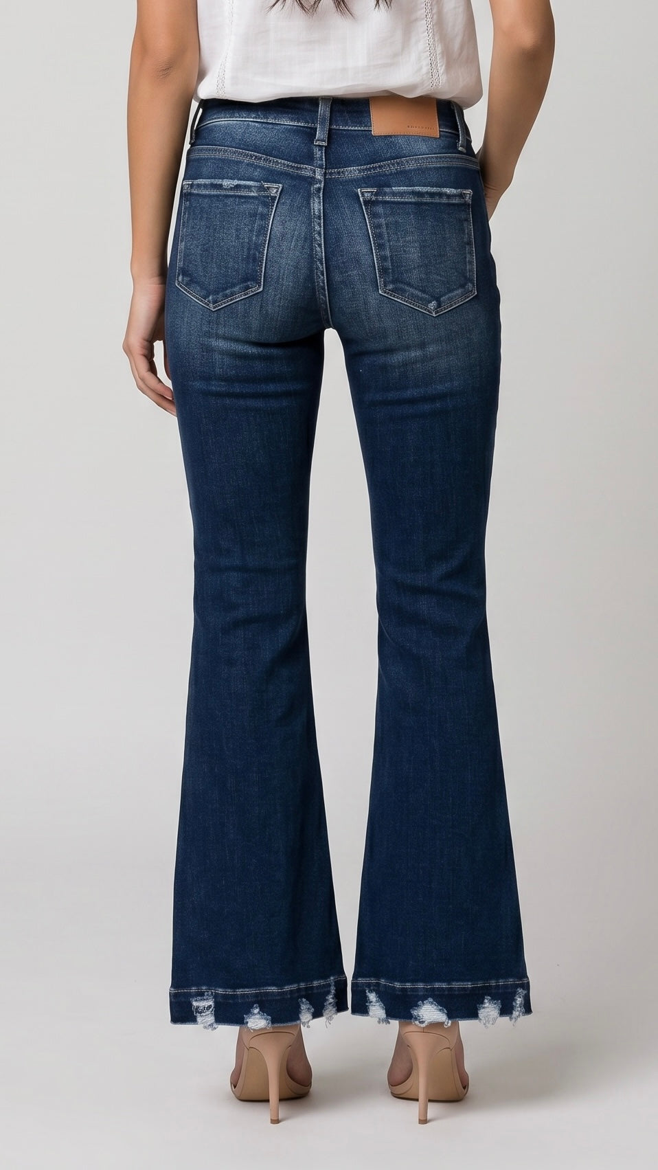 Mia Mid Rise Super Flare Jeans