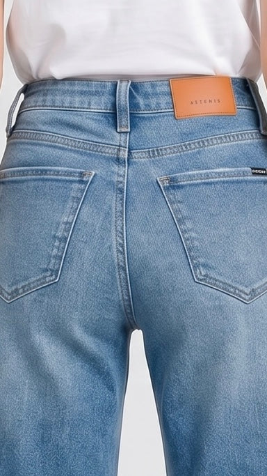 Reese High Rise "Tummy Control" Relaxed  Palazzo Jeans