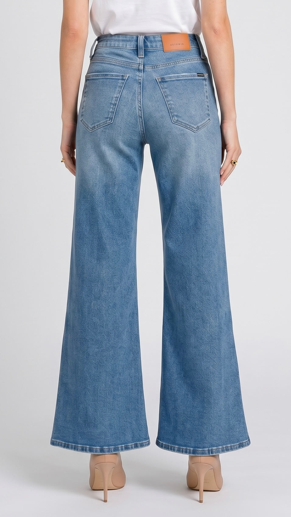 Reese High Rise "Tummy Control" Relaxed  Palazzo Jeans