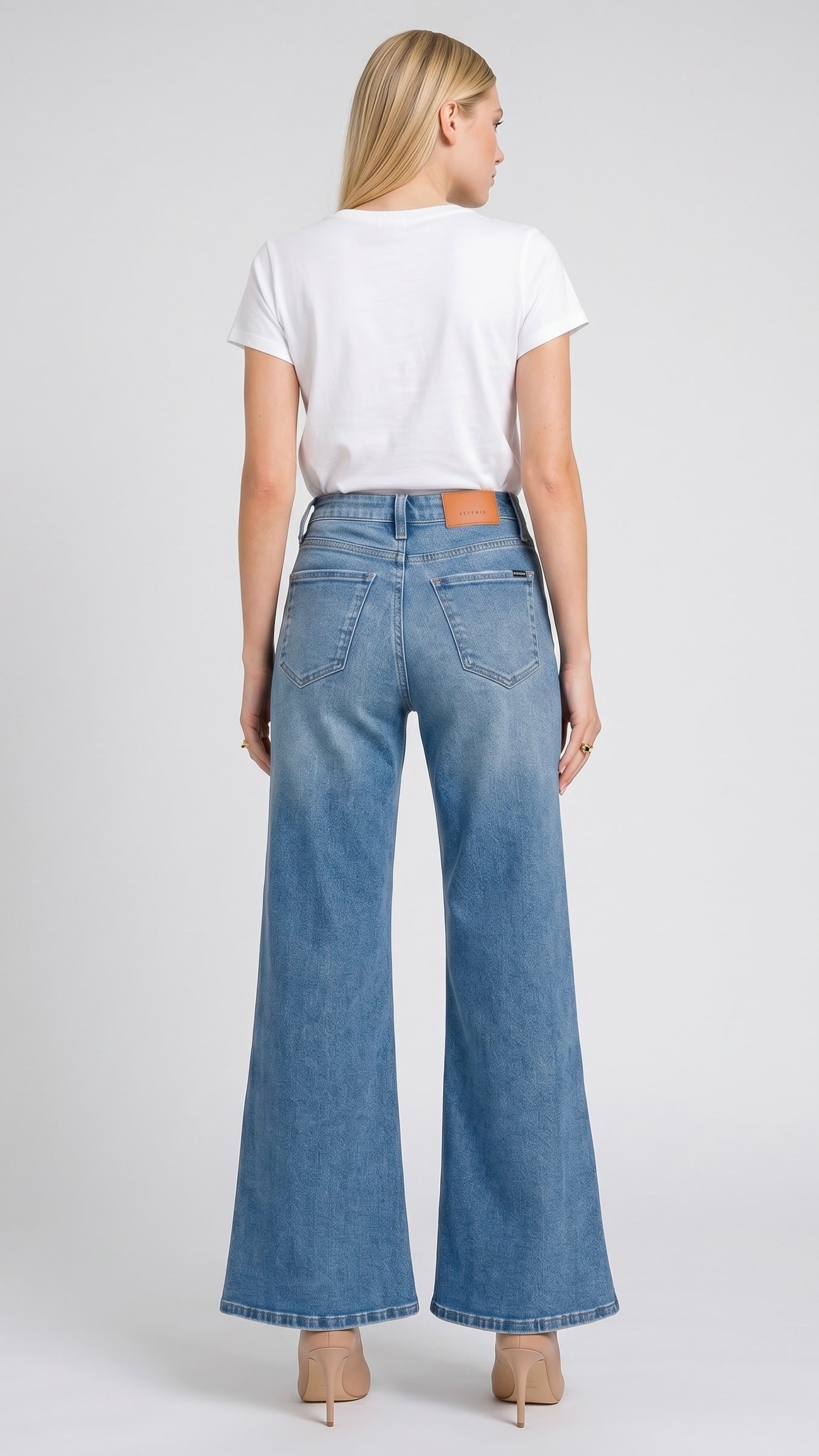 Reese High Rise "Tummy Control" Relaxed  Palazzo Jeans