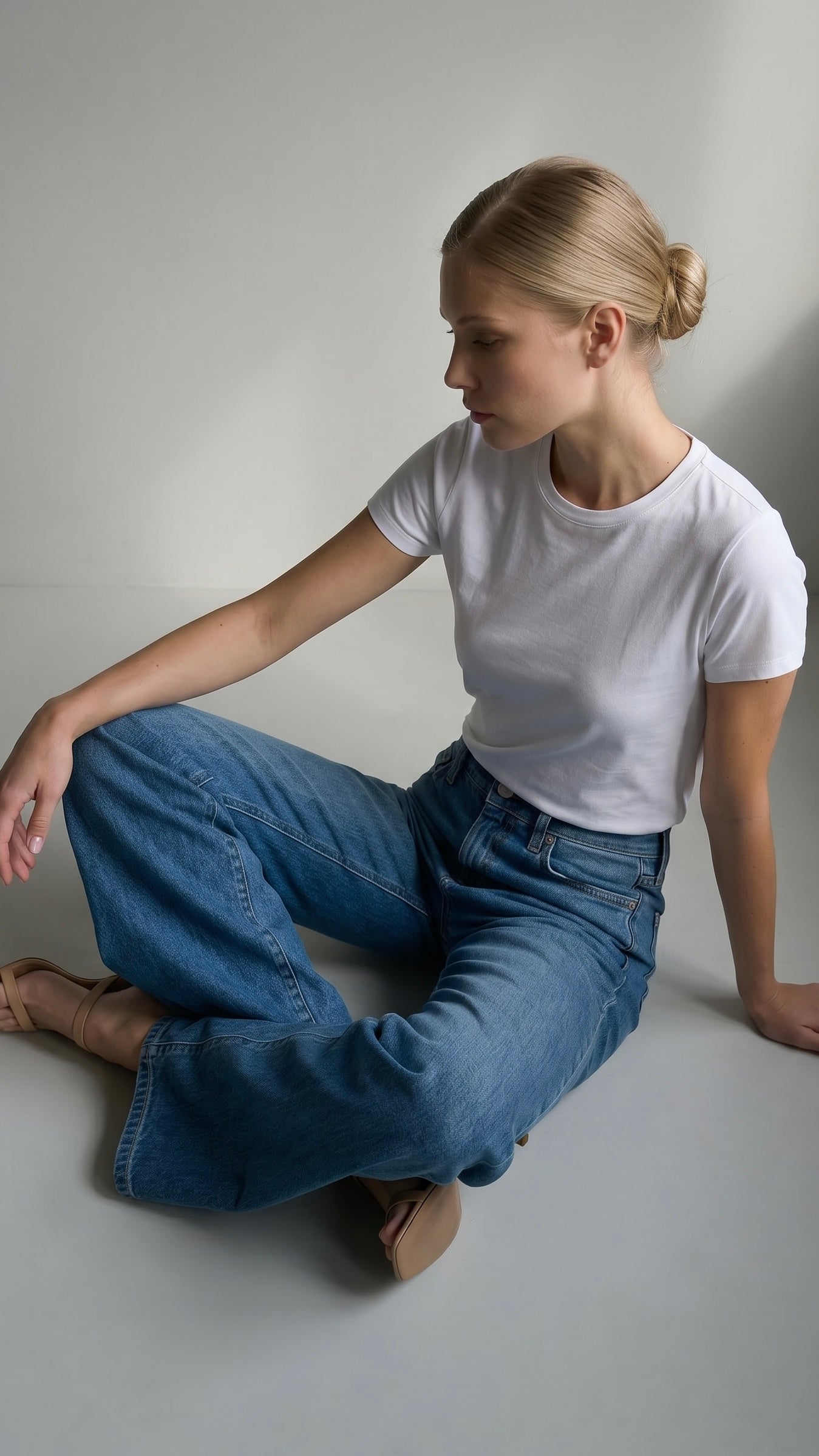 Reese High Rise "Tummy Control" Relaxed  Palazzo Jeans