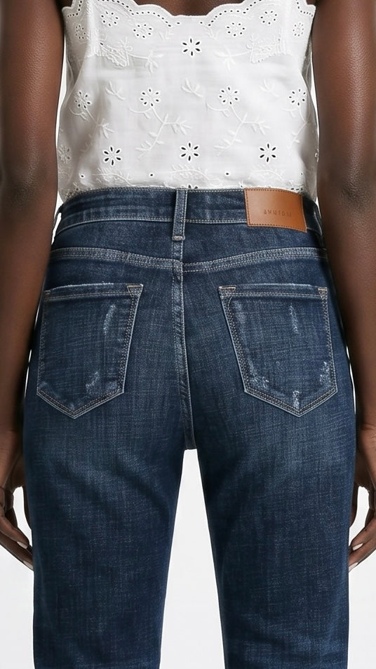 Zephyra "Tummy Control" High Rise Stretch Cropped Jeans