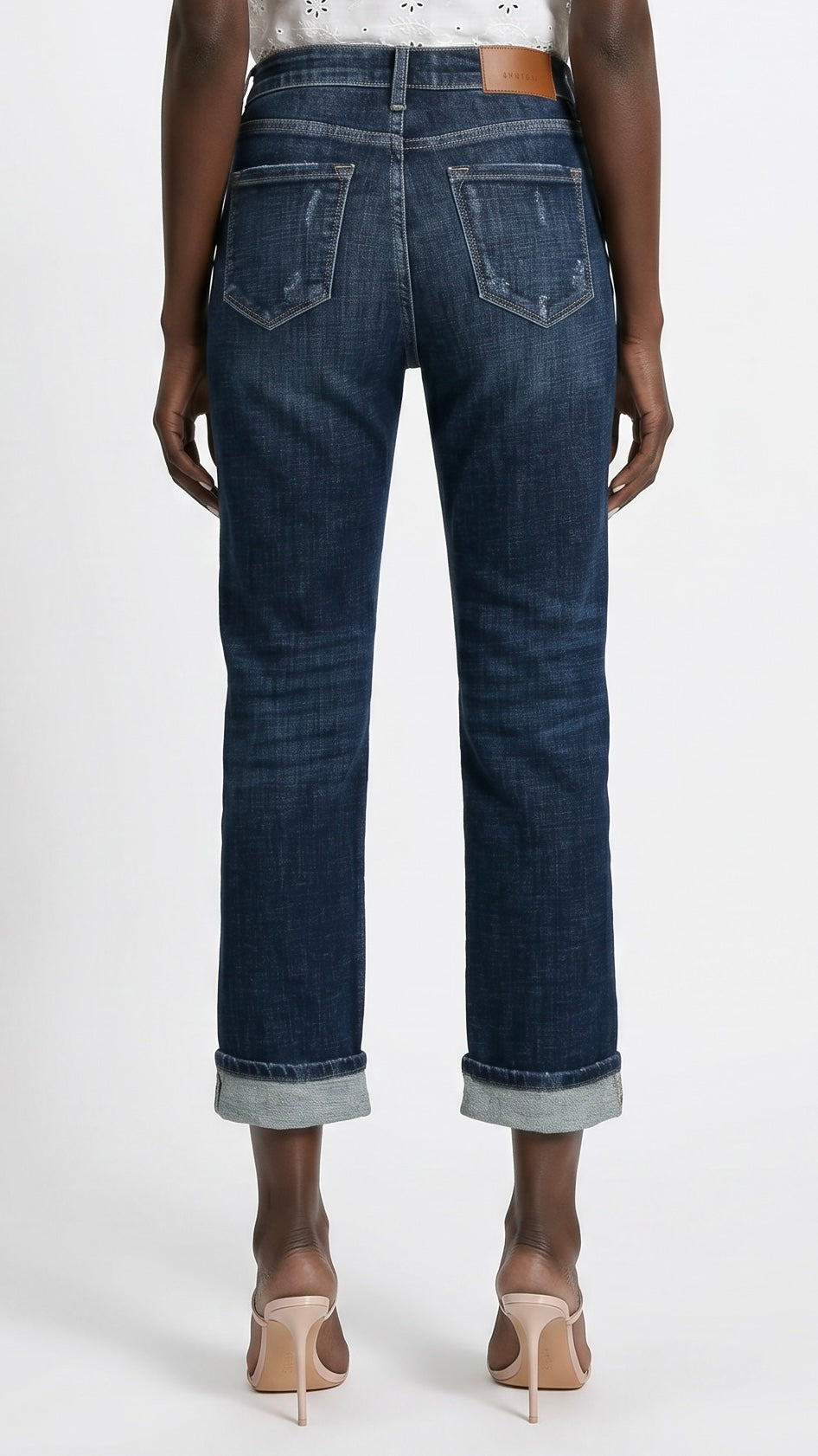 Zephyra "Tummy Control" High Rise Stretch Cropped Jeans